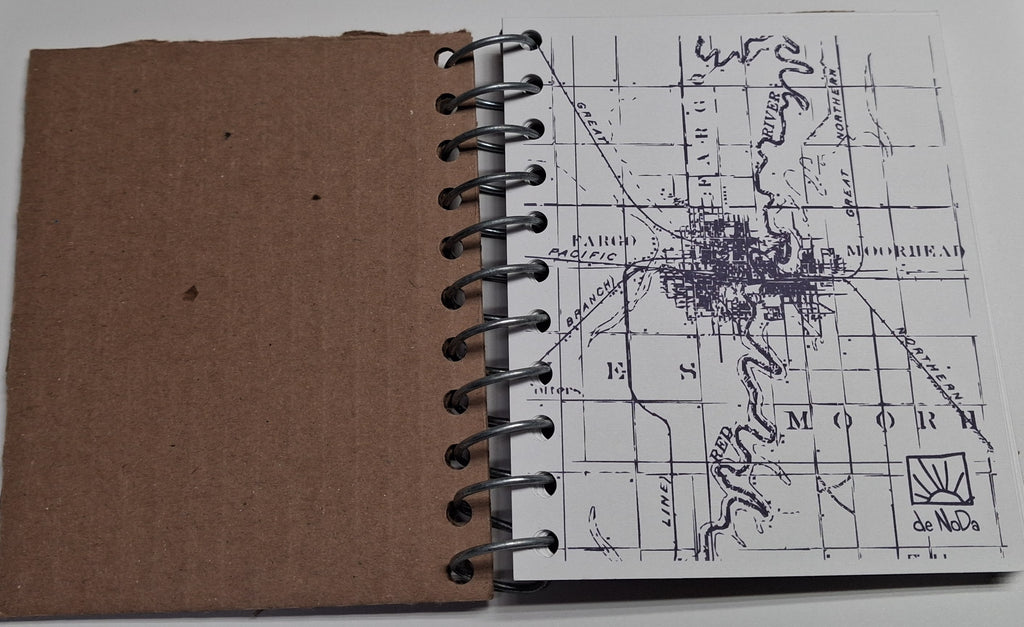 Handmade spiral bound notebook 4.5" x 5.5"
