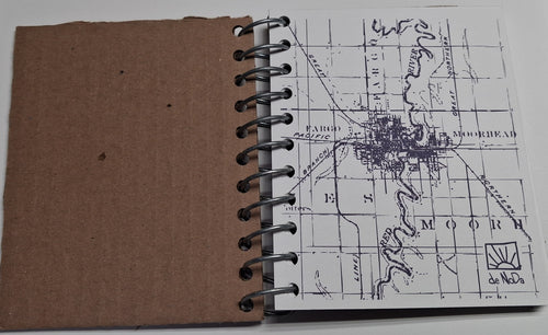 Handmade spiral bound notebook 4.5" x 5.5"