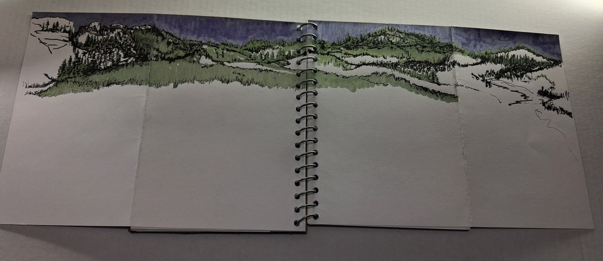 Panoramic Panel Hardcover Spiral Bound Unruled Notebook/sketchbook