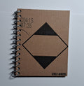 Handmade Draft-sketch hardcover spiral bound notebook 5.5" x 7"