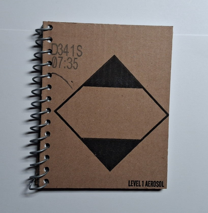 Handmade Draft-sketch hardcover spiral bound notebook 5.5" x 7"